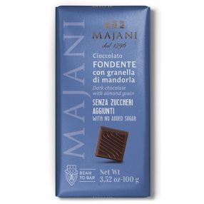   Majani Fondente Mandorle Senza Zuccheri Dark Chocolate NAS 100g