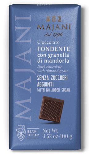 Majani Fondente Mandorle Senza Zuccheri Dark Chocolate NAS 100g