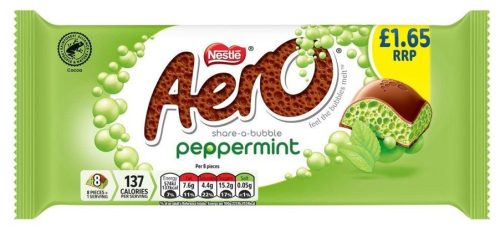Aero Nestle Peppermint Menta ízesítésű habosított tejcsokoládé 90g
