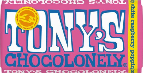 Tony's White Raspberry Popping Candy 28% Bar 180g