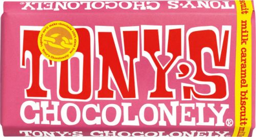 Tony's Milk Caramel Biscuit 32% Bar 180g