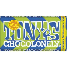 Tony's Dark Creamy Hazelnut Crunch 51% Vegan Bar 180g