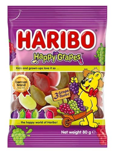 Haribo Happy Grapes 80g