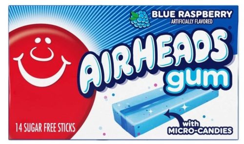 Airheads Gum Blue Raspberry Rágógumi 14db -os